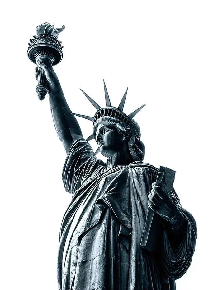 Statue of Liberty raising her torch